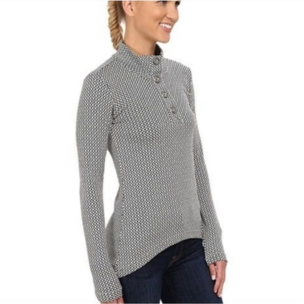 Merrell Indira Snap Button Placket Geometric Long Sleeve Top Size‎ XS